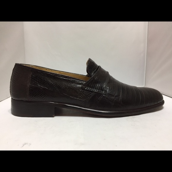 Lopez Taibo Brown Teju Lizard Loafers Men's Sz 7.5 - Picture 9 of 12